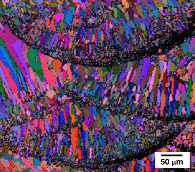 Microstructure of an Al-alloy designed to be processable by AM